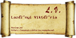 Lazányi Viktória névjegykártya